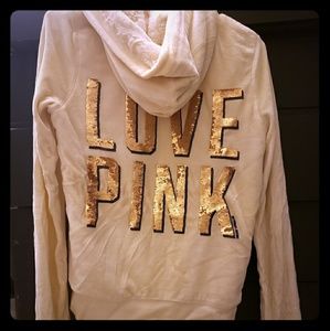 PINK velour hoodie